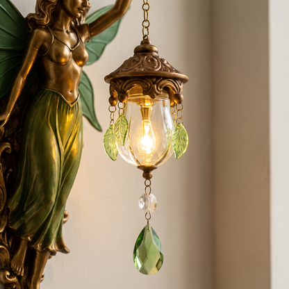 Lantern and crystal close-up